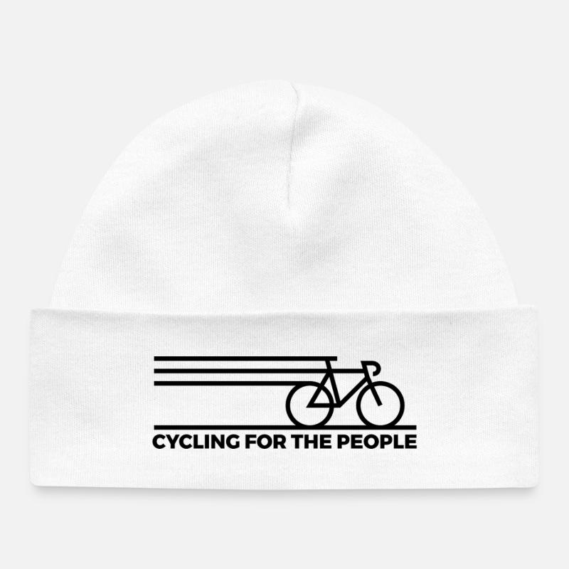 Cyclisme pour le peuple - Bonnet bébé bio - blanc
