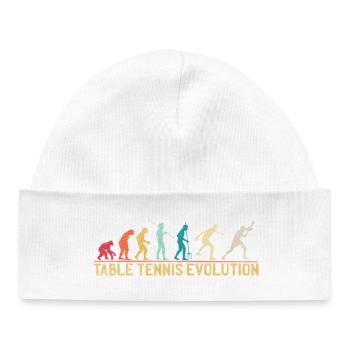 Table Tennis Evolution Progression Design - Bonnet bébé bio - blanc - Devant