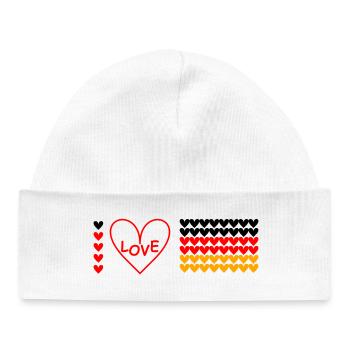J’adore l’Allemagne - Bonnet bébé bio - blanc - Devant
