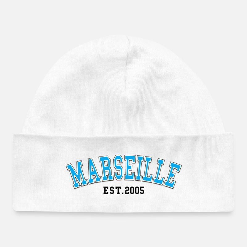 Marseille Est.2005 - Bonnet bébé bio - blanc