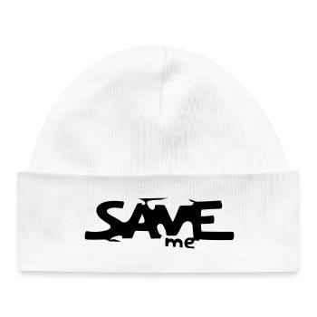Sauve-moi - Bonnet bébé bio - blanc - Devant
