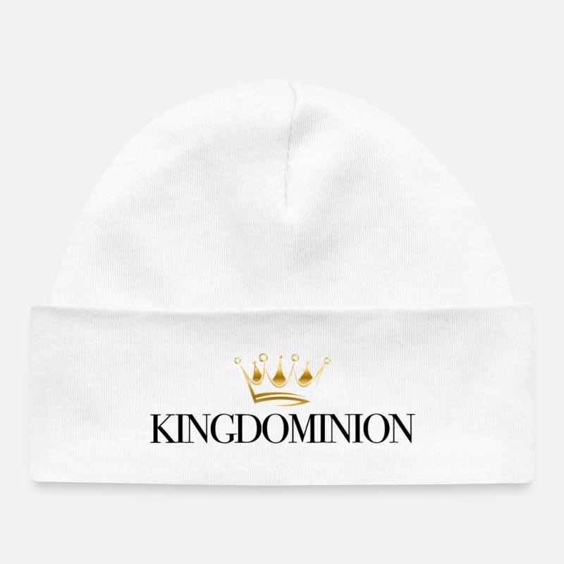 Couronne dorée Motif élégance - Bonnet bébé bio - blanc