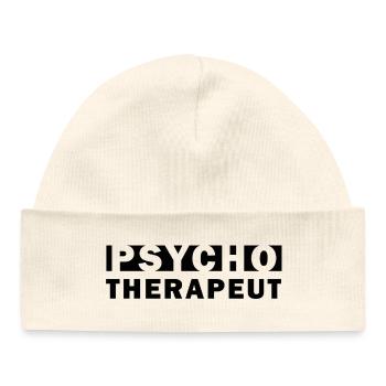 Psycho Therapist – Pun Psychotherapist - Baby Organic Beanie - white - Front