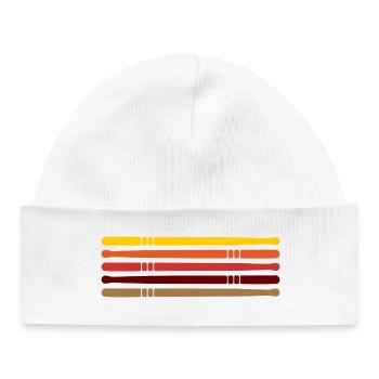 Drumsticks Drums Gift Drummer - Baby Organic Beanie - white - Front