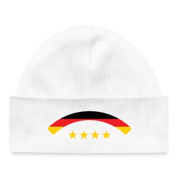 Deutsche Flagge – Deutschland - Baby Organic Mütze - Weiß - Vorne