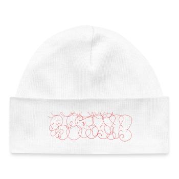 Souvenir de l’Art Abstrait à la Gribouillage Berlin - Bonnet bébé bio - blanc - Devant