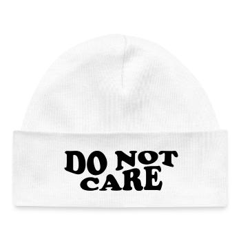 Ne m’en souciez pas – Design audacieux - Bonnet bébé bio - blanc - Devant