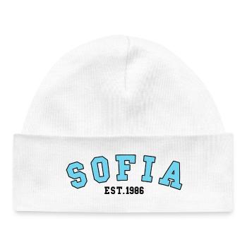 Sofia Est. 1986 - Baby Organic Beanie - white - Front