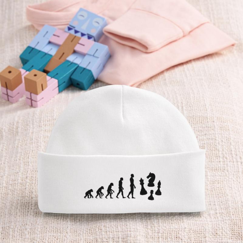 ÉVOLUTION : NÉS AUX ÉCHECS ! FANS D’ÉCHECS & PASSION Bonnet bébé bio