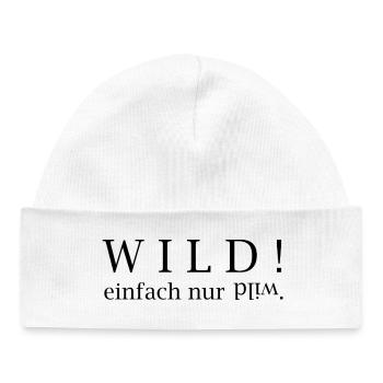 WILD! just wild. - Baby Organic Beanie - white - Front