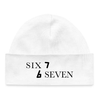 Six Seven 67 Meme Sechs Sieben - Bonnet bébé bio - blanc - Devant
