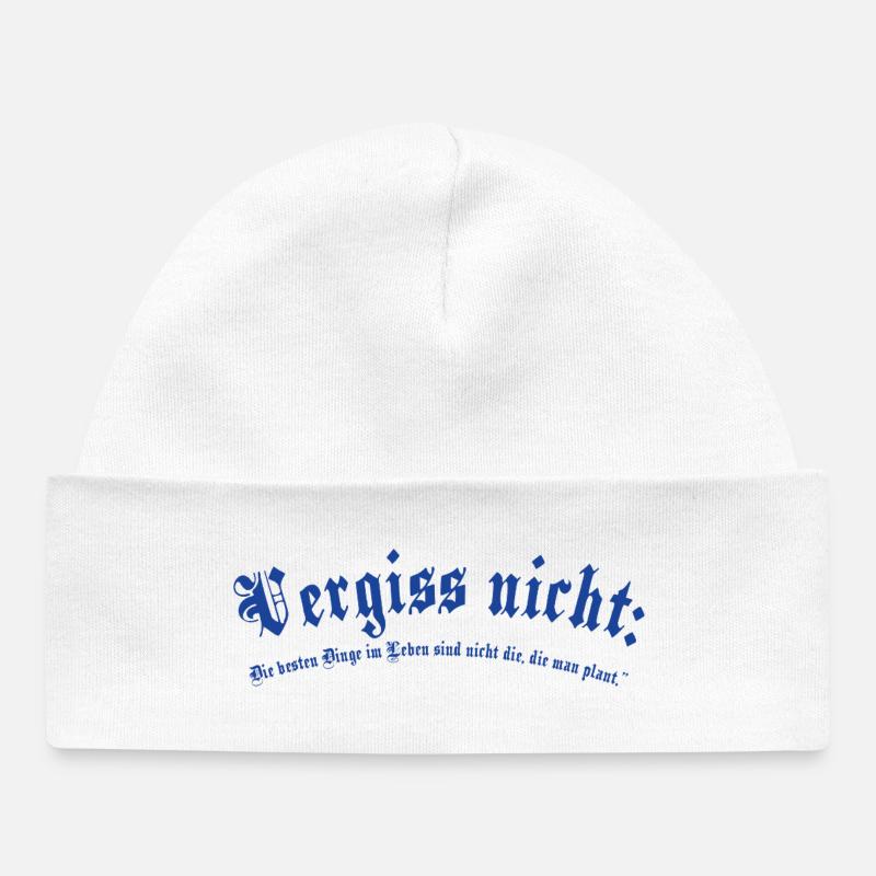 N’oublie pas Blue Gothic - Bonnet bébé bio - blanc