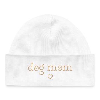 Hundemama-Herz-T-Shirt – Liebe und Zärtlichkeit - Baby Organic Mütze - Weiß - Vorne