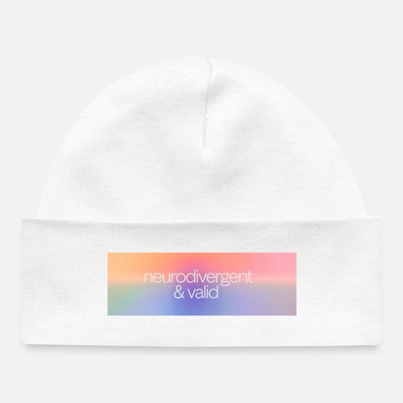 Neurodivergent & valid - Baby Organic Mütze - Weiß