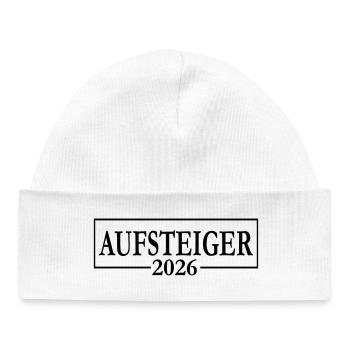 Aufsteiger 2026 Aufstieg - Baby Organic Mütze - Weiß - Vorne