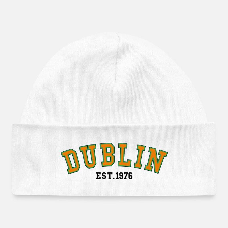 Dublin Est. 1976 - Baby Organic Beanie - white