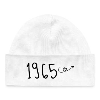 1965 Anniversaire 1965 Retro 1965 - Bonnet bébé bio - blanc - Devant
