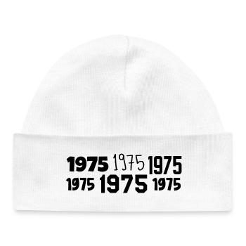 1975 - Awesome since 1975 - Baby Organic Beanie - white - Front