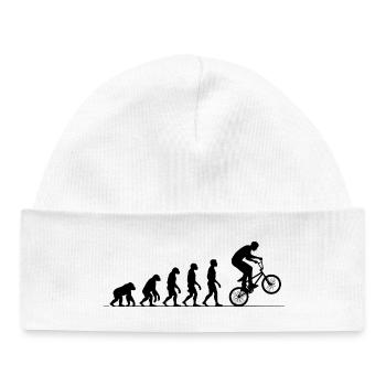 BMX Evolution Shirt for BMX Rider Shirt Sticker - Baby Organic Beanie - white - Front