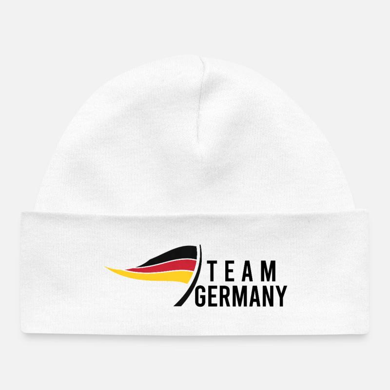 Équipe Allemagne - Bonnet bébé bio - blanc