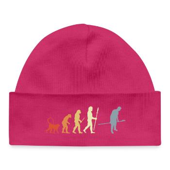 Bäcker Evolution Retro Look - Baby Organic Mütze - hot Pink - Vorne