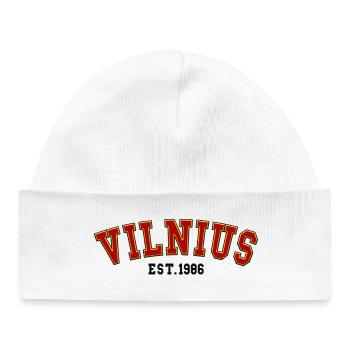 Vilnius Fondée en 1986 - Bonnet bébé bio - blanc - Devant