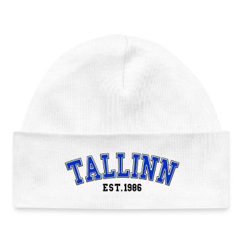 Tallinn Fondée en 1986 - Bonnet bébé bio - blanc - Devant