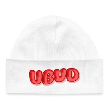 Ubud Bubble Font Design - Baby Organic Beanie - white - Front