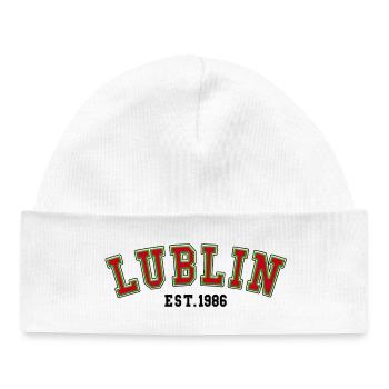 Lublin Fondée en 1986 - Bonnet bébé bio - blanc - Devant