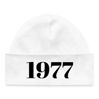 1977 Vintage 1977 Retro 1977 Geburtstag 1977 - Baby Organic Mütze - Weiß - Vorne