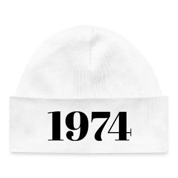 1974 Vintage 1974 Retro 1974 Anniversary 1974 - Baby Organic Beanie - white - Front