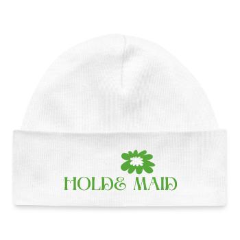 Holde Maid - Wortschätze - vergessene Wörter - Baby Organic Mütze - Weiß - Vorne