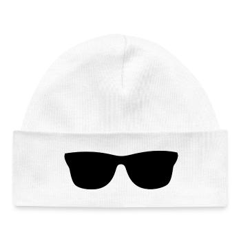 Lunettes de soleil - Bonnet bébé bio - blanc - Devant