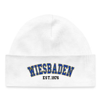 Wiesbaden Fondée en 1976 - Bonnet bébé bio - blanc - Devant