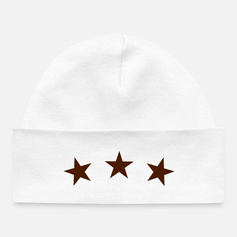 starlettes étoiles étoiles - Bonnet bébé bio - blanc