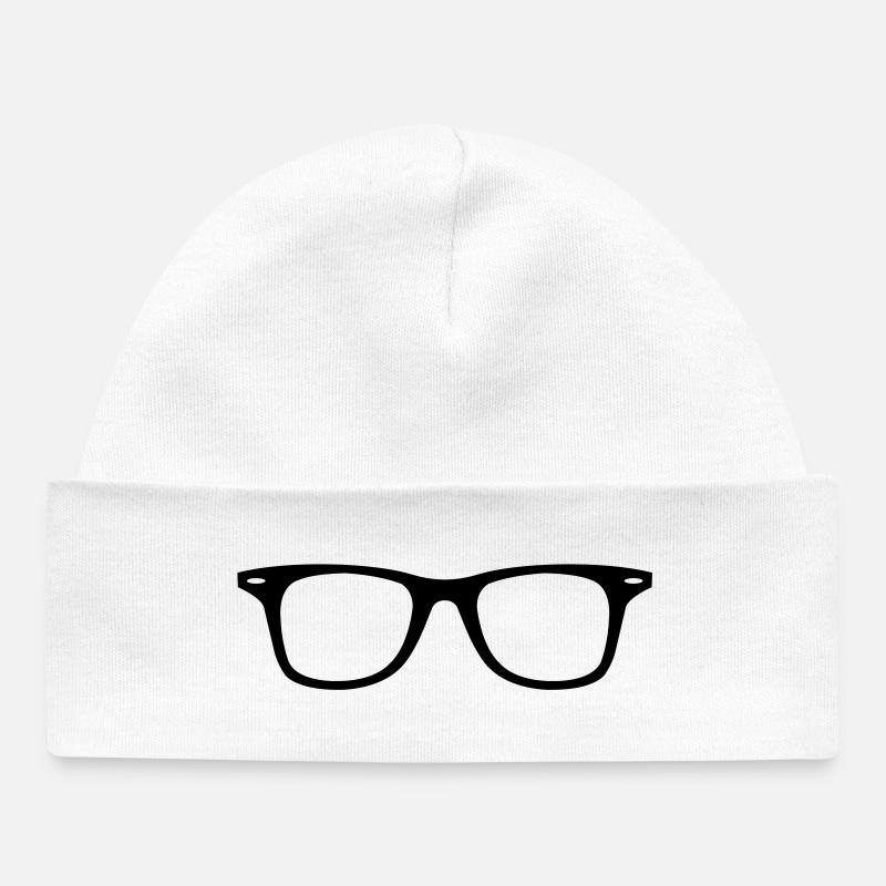 lunettes de hippie ballot - Bonnet bébé bio - blanc