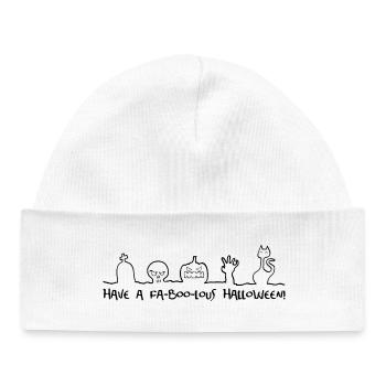 Passez un fa-boo-lous Halloween - Bonnet bébé bio - blanc - Devant