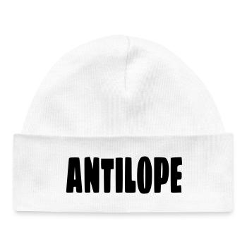 Antilope. Pour les personnes en fauteuil roulant avec humour # - Bonnet bébé bio - blanc - Devant
