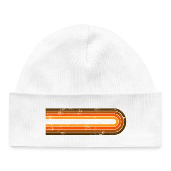 Retro Stripes - Baby Organic Beanie - white - Front