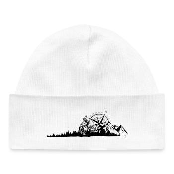 Mountain Bike - Baby Organic Beanie - white - Front