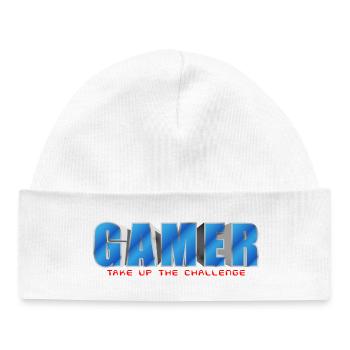 NERDY forever - Gamer - Baby Organic Beanie - white - Front