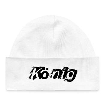 king - Baby Organic Beanie - white - Front