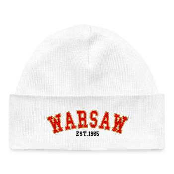 Warsaw_Est_1965 - Baby Organic Beanie - white - Front