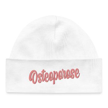 Ostéoporose Perte osseuse - Bonnet bébé bio - blanc - Devant