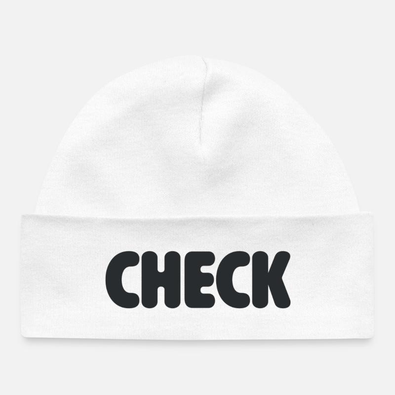Vérifiez-vous ? - Bonnet bébé bio - blanc