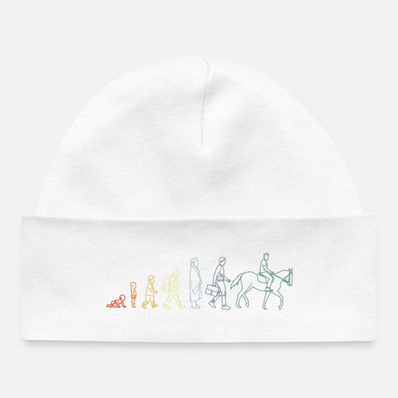 Évolution équestre - Bonnet bébé bio - blanc
