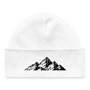 Icône des montagnes - Bonnet bébé bio - blanc - Devant