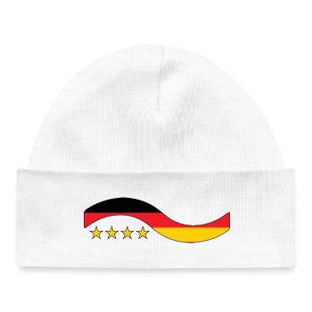 Deutsche Flagge – Deutschland - Baby Organic Mütze - Weiß - Vorne