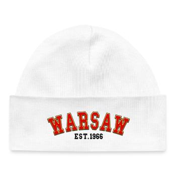 Warsaw Est. 1966 - Baby Organic Beanie - white - Front