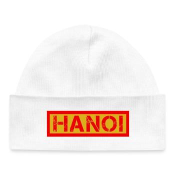 I-HANOI Verwittertes Logo - Baby Organic Mütze - Weiß - Vorne